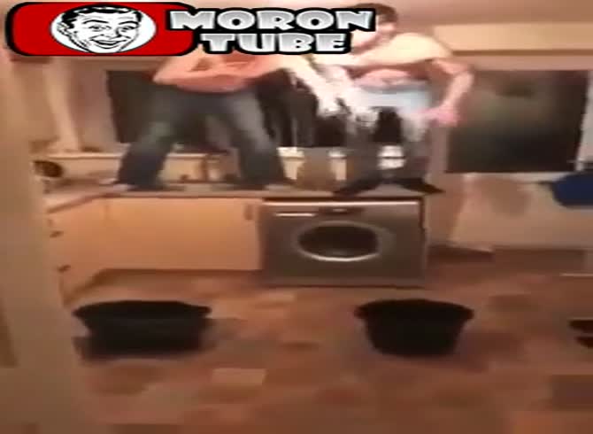 Video :It's not a good idea to dive headlong into buckets